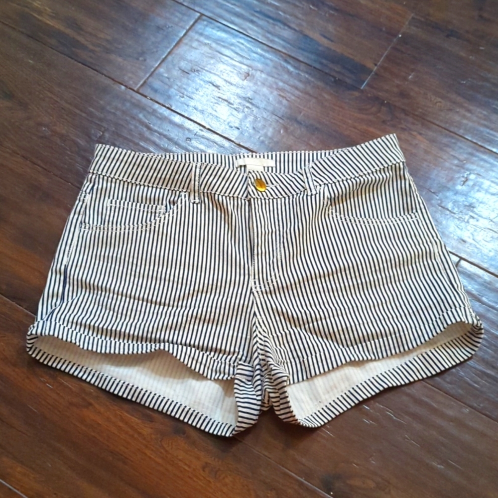 Black and White H&M striped shorts
